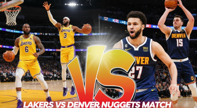denver nuggets vs lakers match player stats